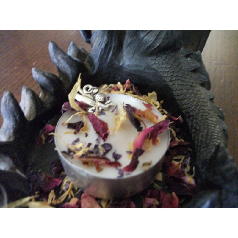Yule offer New Year Blessings & Make a Wish Spell Infused Fairy Charm with Magickal Candle yule