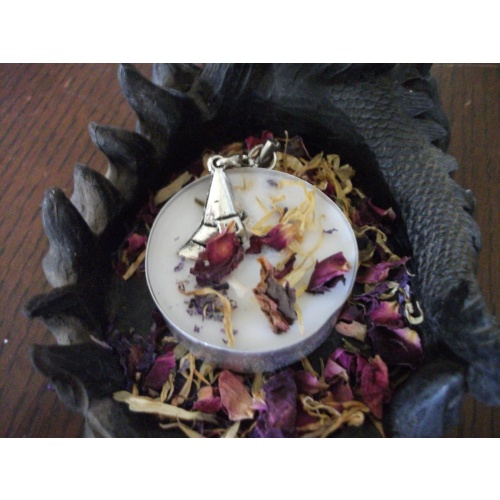 Blessed Witch Hat Charm with Magickal Candle to Help Get Your Desire