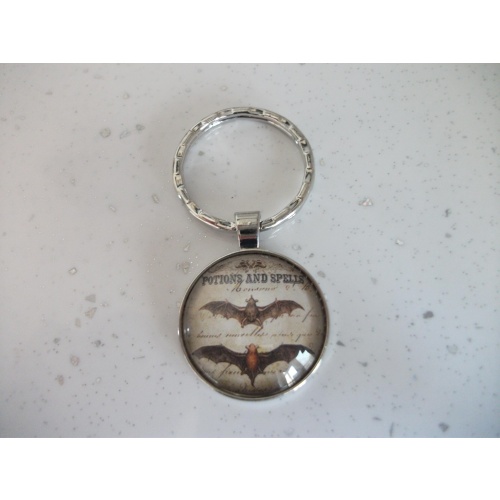 Round Potions and Spells Keyring key chain