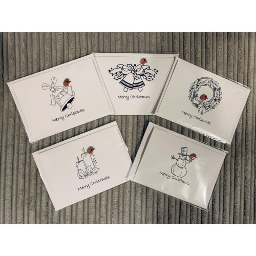 Robin Pebble Christmas cards
