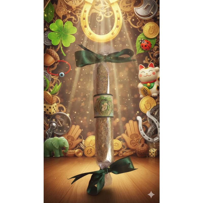 Money Luck Handcrafted green Candle - Harness the Power of Prosperity and Abundance