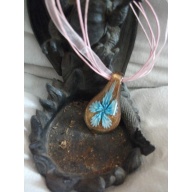 Offer MURANO GLASS HEART PENDANT SPELL INFUSED TO ATTRACT WEALTH