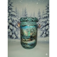 Winter Dreamscape – Christmas Horses Jar