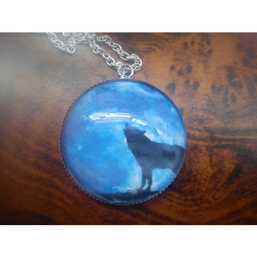 Wolf Pendant For strength and Power. A source of lunar . Sharp intelligence. spirit guide. Full moon