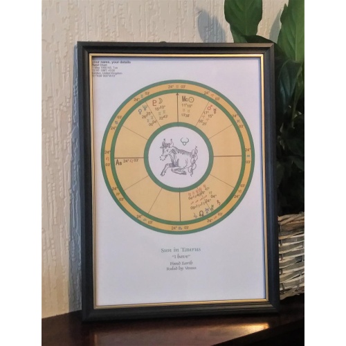 Taurus Astrological Birth Chart - Taurus Child - reading for framing