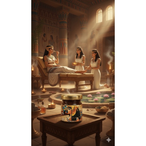 Cleopatra’s Homemade Natural Facial Mask Scrub – A Regal Beauty Ritual with Honey, Rose Water & Sea Salt