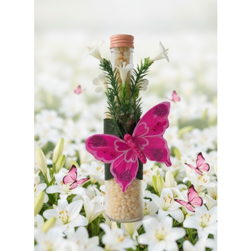 Orange and soothing vanilla "Citrus Delight Bath Salts - Uplifting Aromatherapy Spa Gift for a Blissful Bathing Experience"