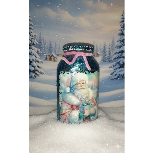 Enchanted Christmas Jar – Vintage Santa Wonderland