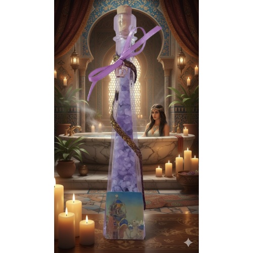 Queen of Sheba sea salts with pure lavender essential oil. Aromatherapy Smelling Salts. Spa Bath Salts. Handmade, Spa gift