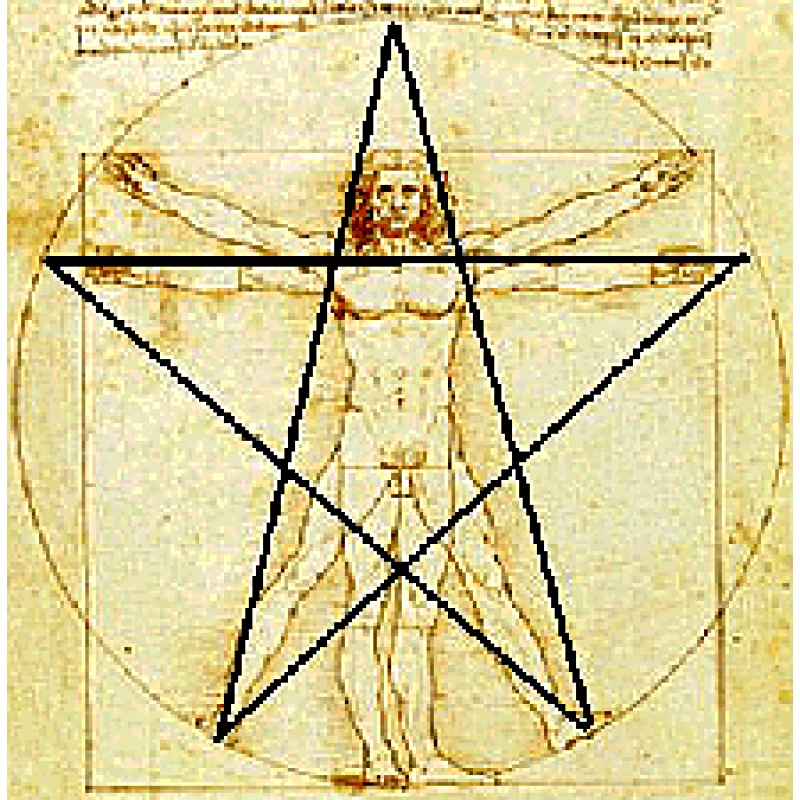 Pentagram five pointed primordial symbol for strong protection.