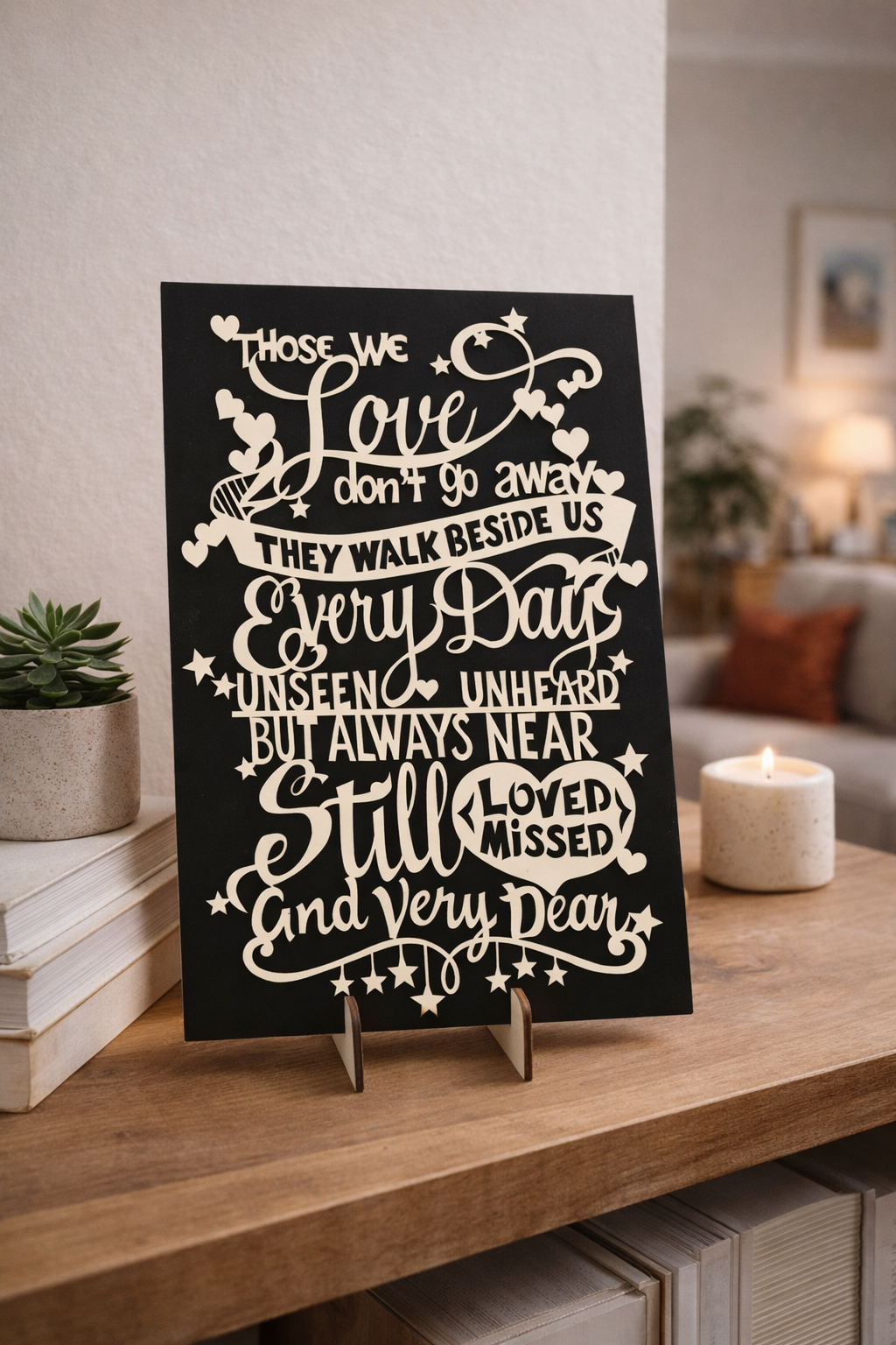 Handmade Wooden Memorial Plaque
